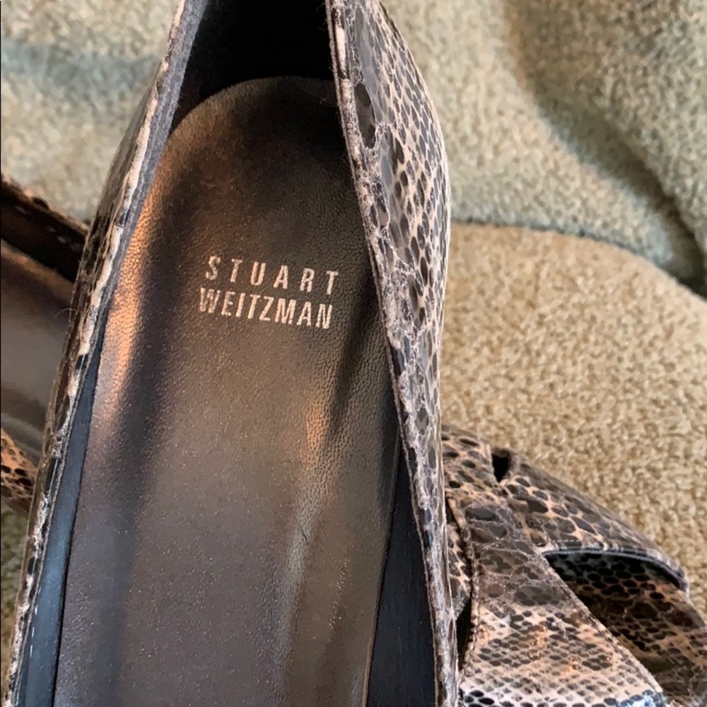Grey Snake Print Stuart Weitzman Heel Size 11m - image 3